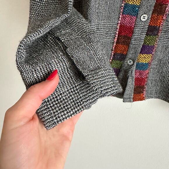 Creatures Of The Wind Wool Herringbone Embroidered Button Down Shirt - Picture 7 of 8